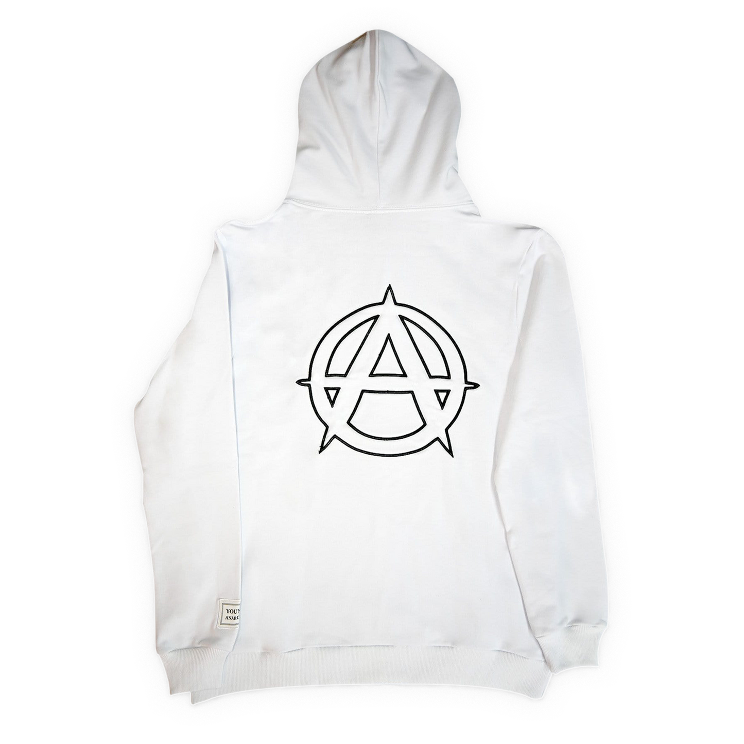 Hoodie Anarchy Symbol White