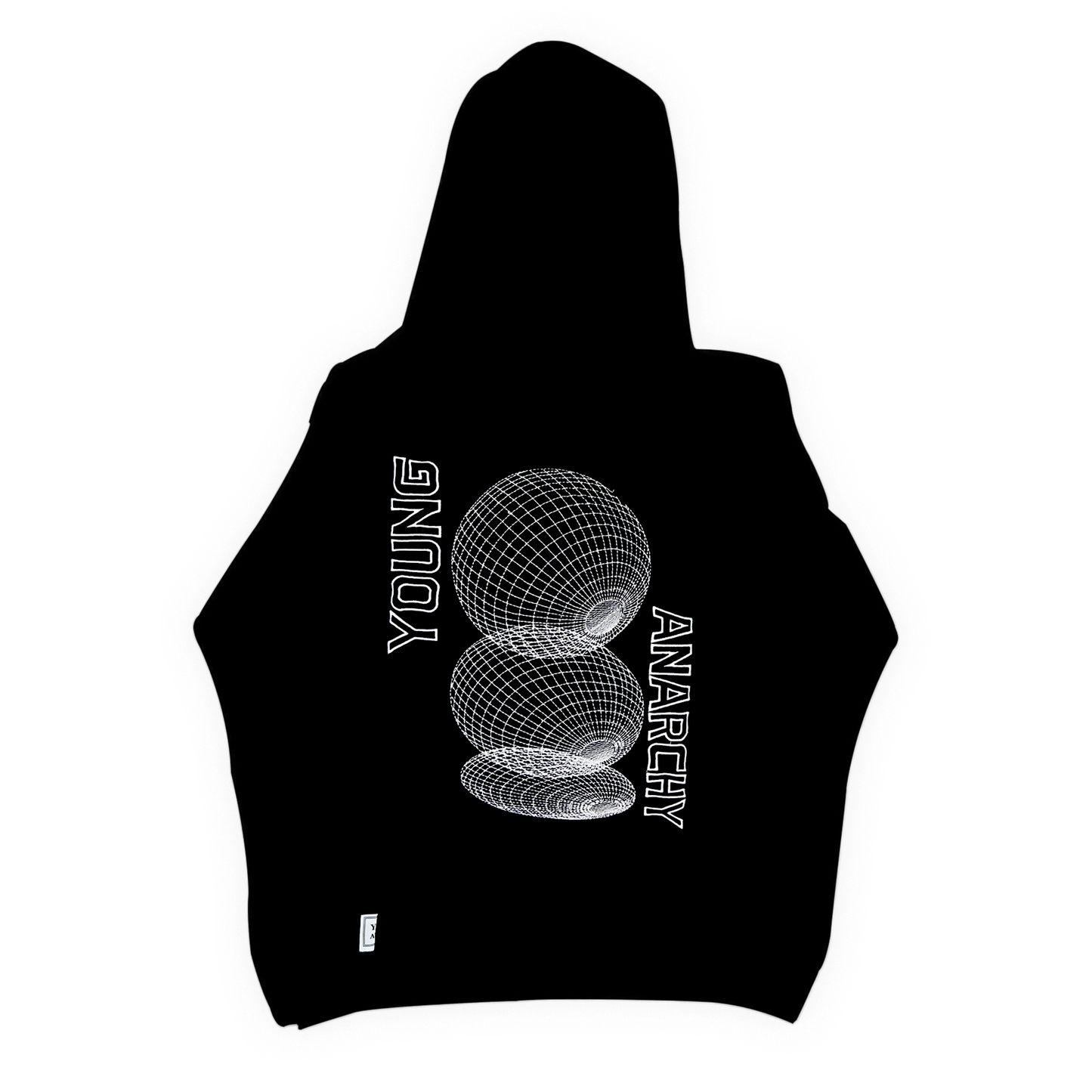 Hoodie World Grid Black