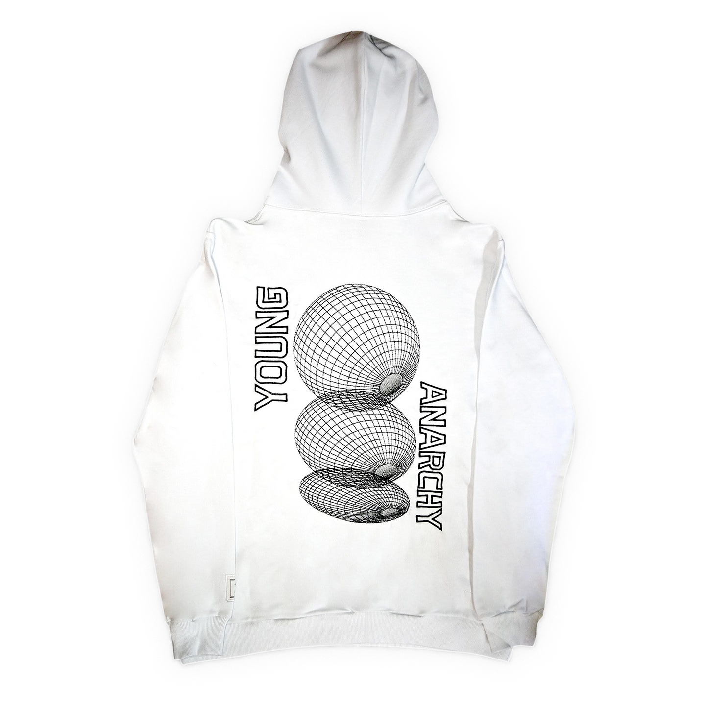 Hoodie World Grid White