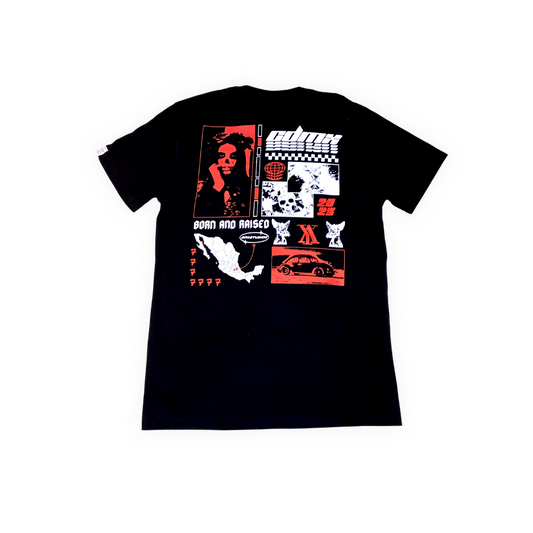 Born and Raised Graphic Tee Black