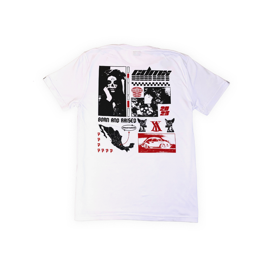 Born and Raised Graphic Tee White