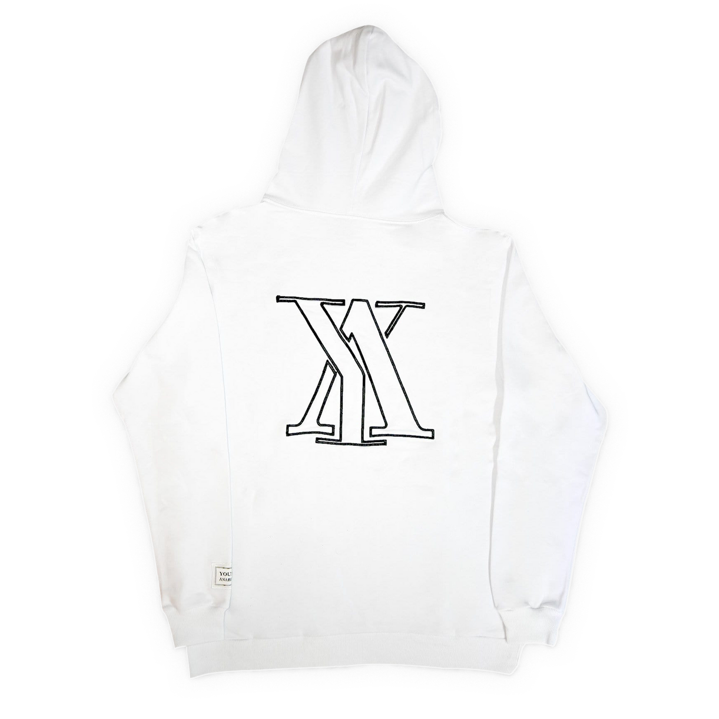 Hoodie Y.A. Monogram White