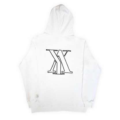 Hoodie Y.A. Monogram White