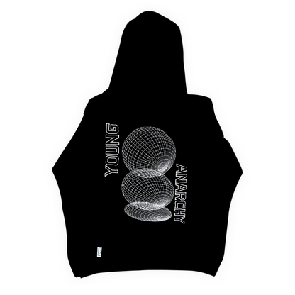 Hoodie World Grid Black