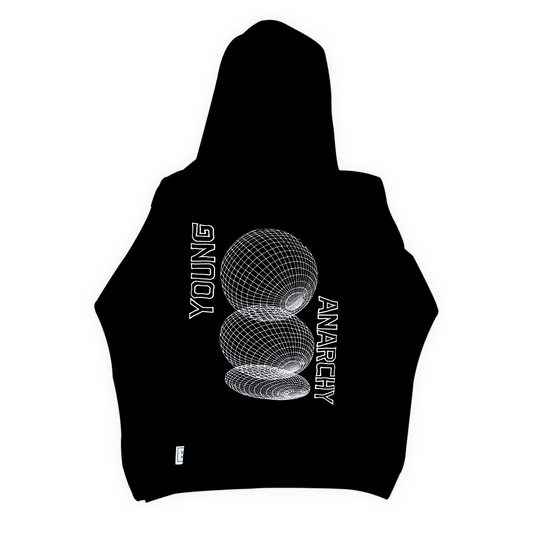 Hoodie World Grid Black