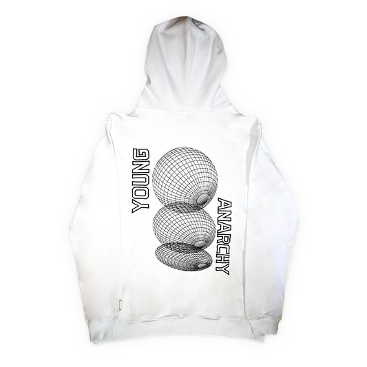 Hoodie World Grid White